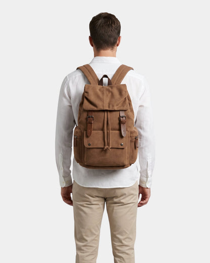 Vintage Canvas Backpack - detail