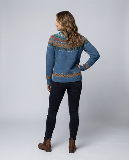 Vintage Icelandic Knit Sweater, back view