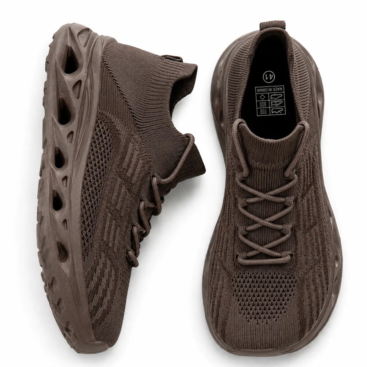 Women's Orthopedic Wide Toe Box Walking Sneakers - Taupe Brown
