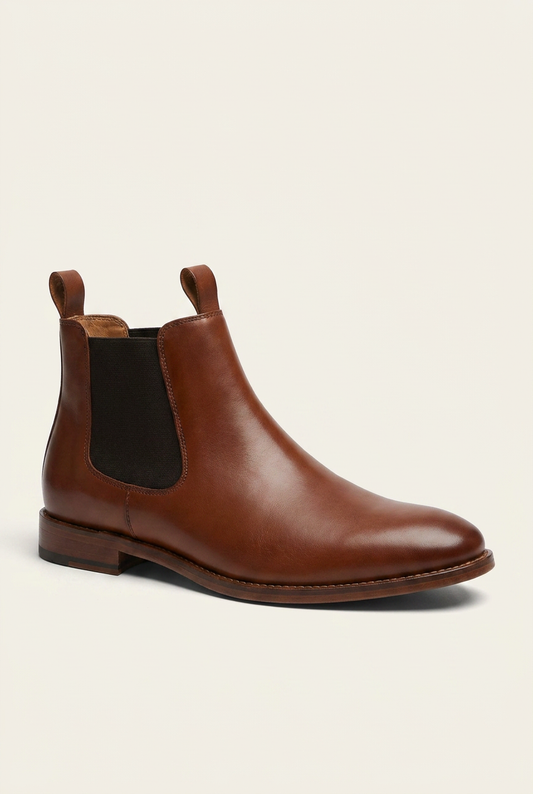 Slip-On Chelsea Boots - Brown