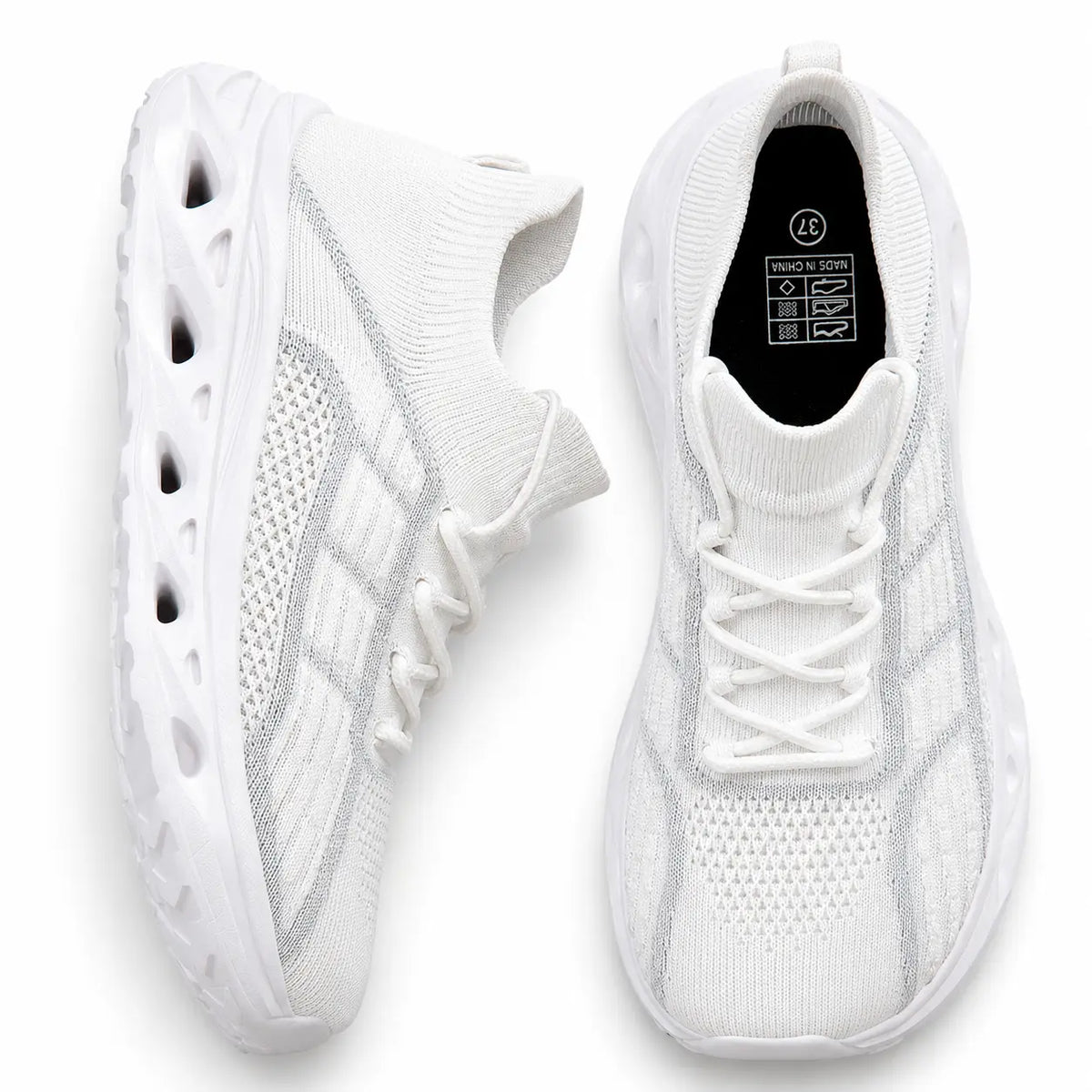 Women's Orthopedic Wide Toe Box Walking Sneakers - White