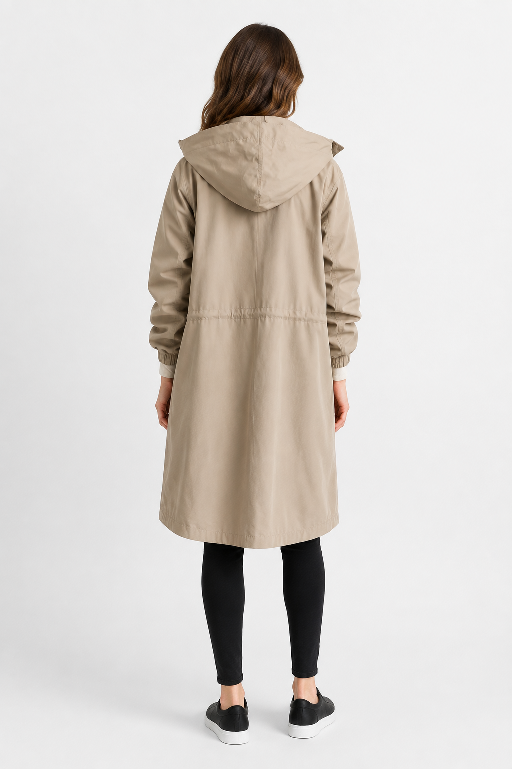 Oversized Button-Front Water Resistant Parka Coat with Hood