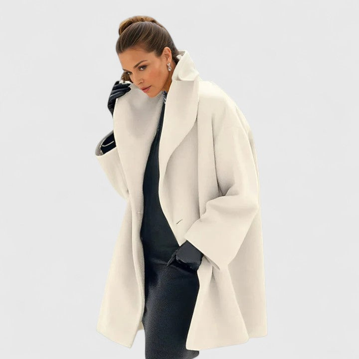 Elegant Windproof Coat - White