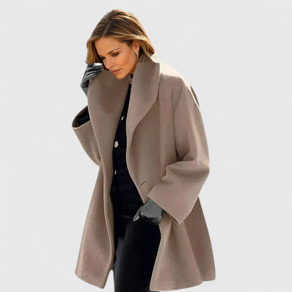 Elegant Windproof Coat - Khaki