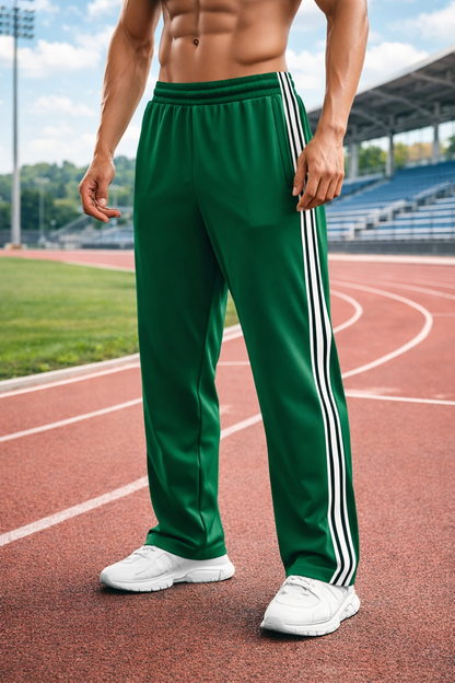 Men's Lightweight Drawstring Training Trousers - Green