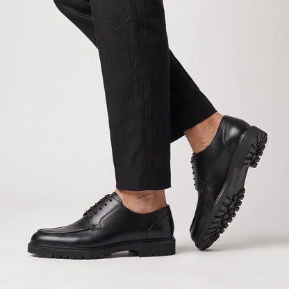 Black Leather Smart Derby Shoes