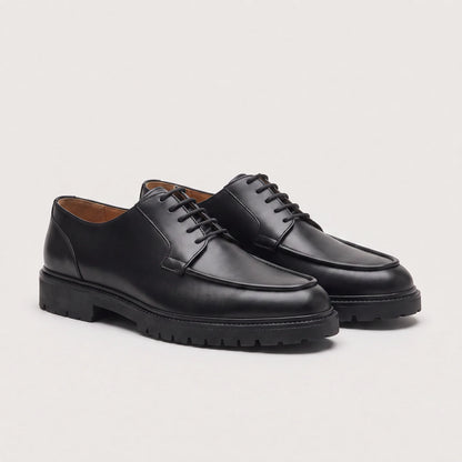Black Leather Smart Derby Shoes