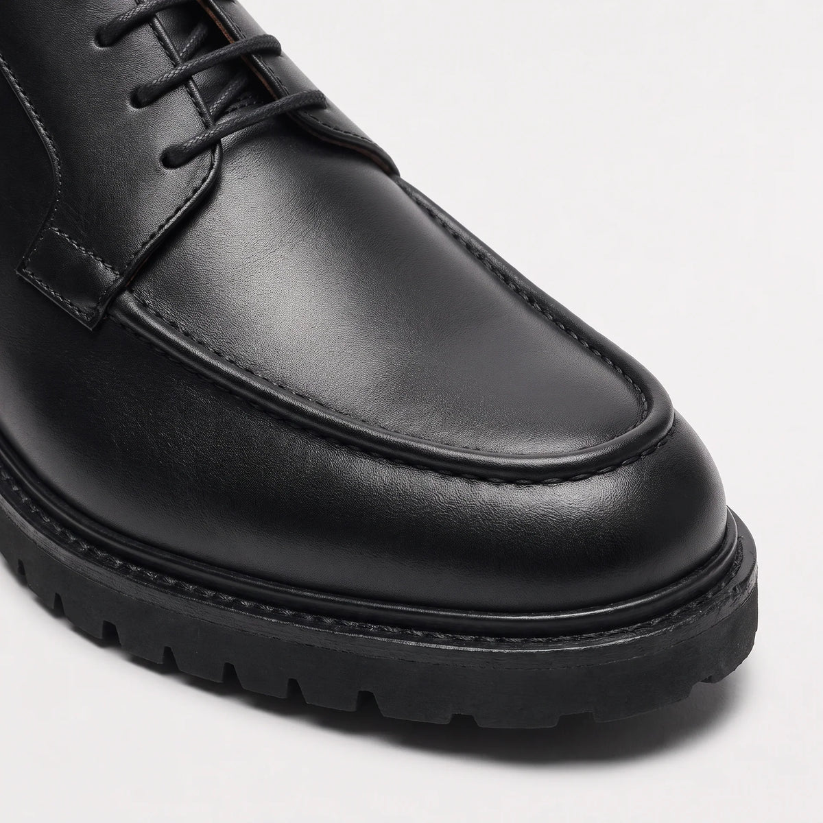 Black Leather Smart Derby Shoes