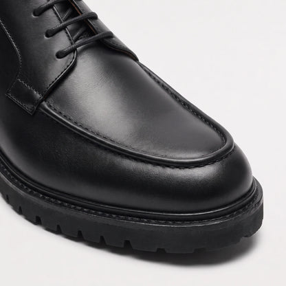 Black Leather Smart Derby Shoes