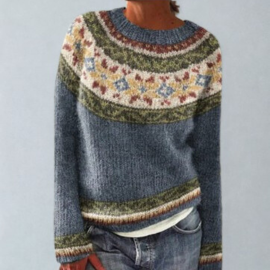Relaxed Winter Knit Christmas Jumper - Blue