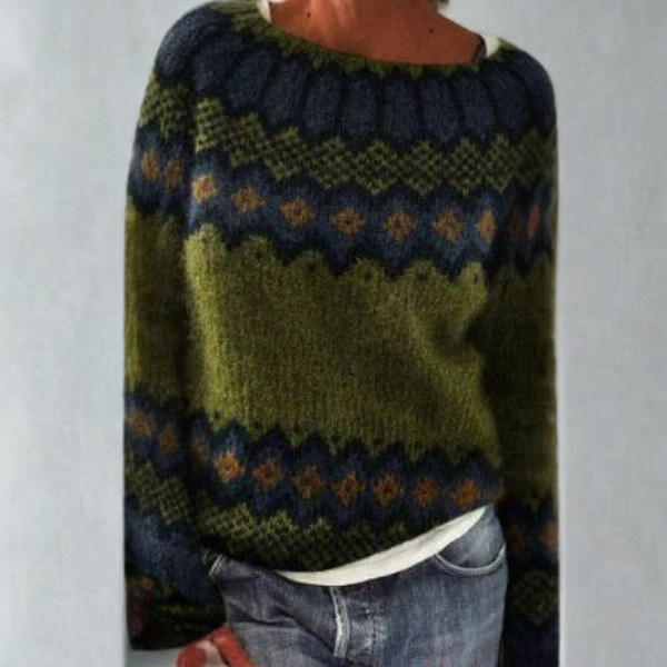 Relaxed Winter Knit Christmas Jumper - Green