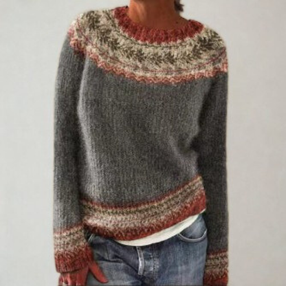 Relaxed Winter Knit Christmas Jumper - Grey
