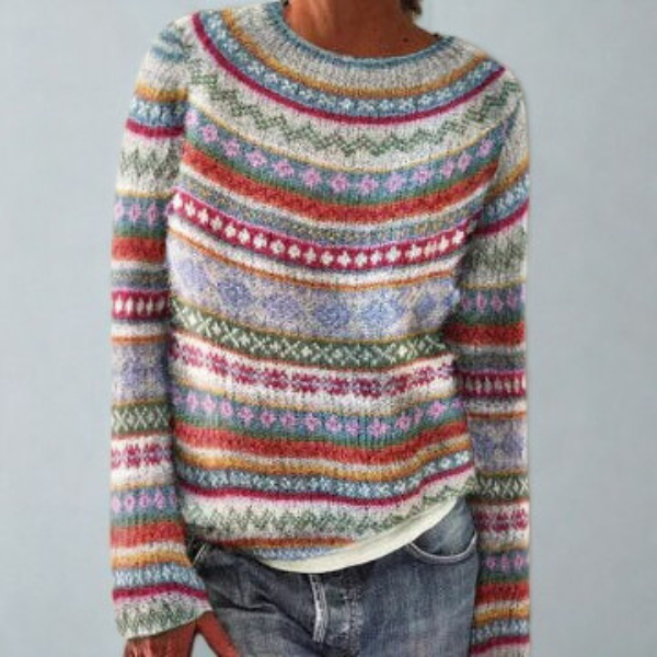 Relaxed Winter Knit Christmas Jumper - Multi-Colour