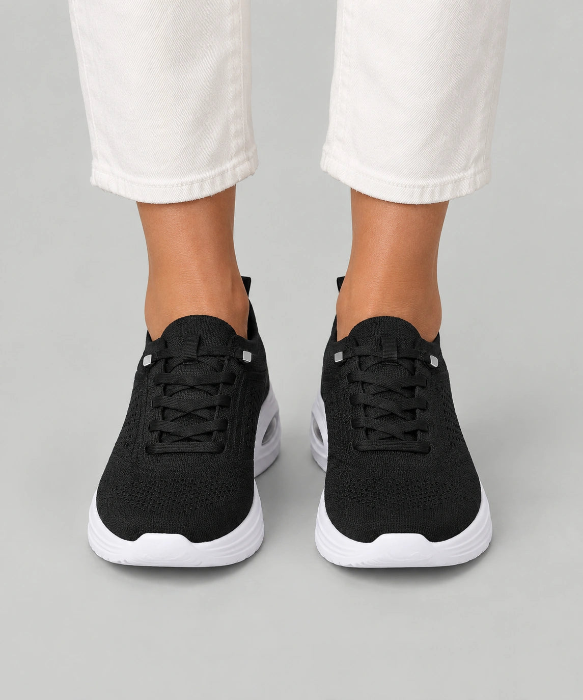 Orthopedic Lightweight Slip On Trainers - Black