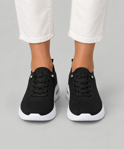 Orthopedic Lightweight Slip On Trainers - Black