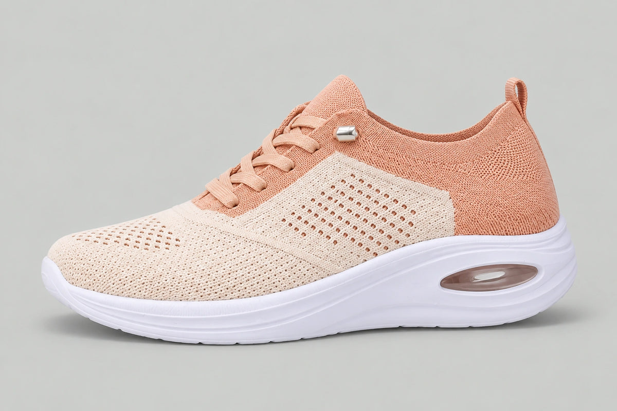Orthopedic Lightweight Slip On Trainers - Beige