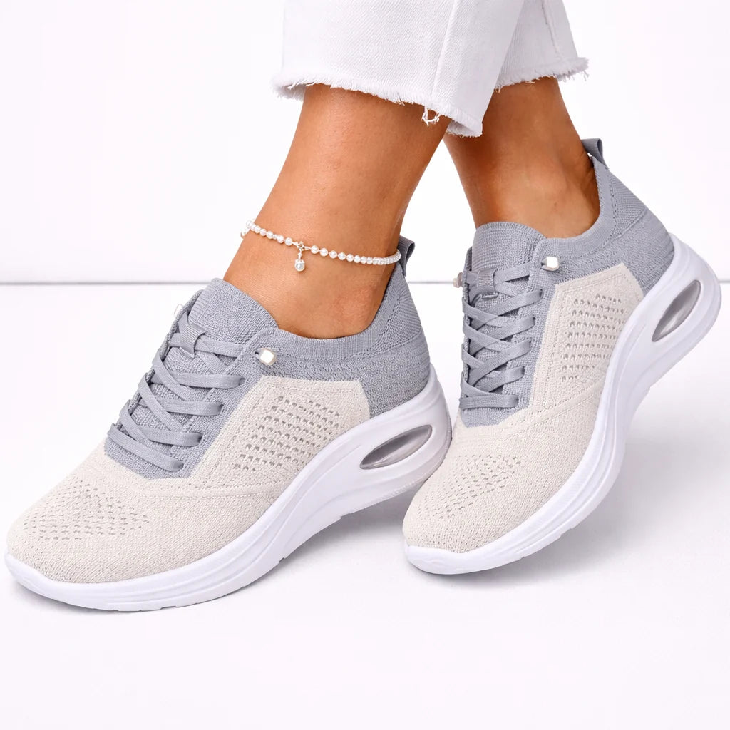Orthopedic Lightweight Slip On Trainers - Gray