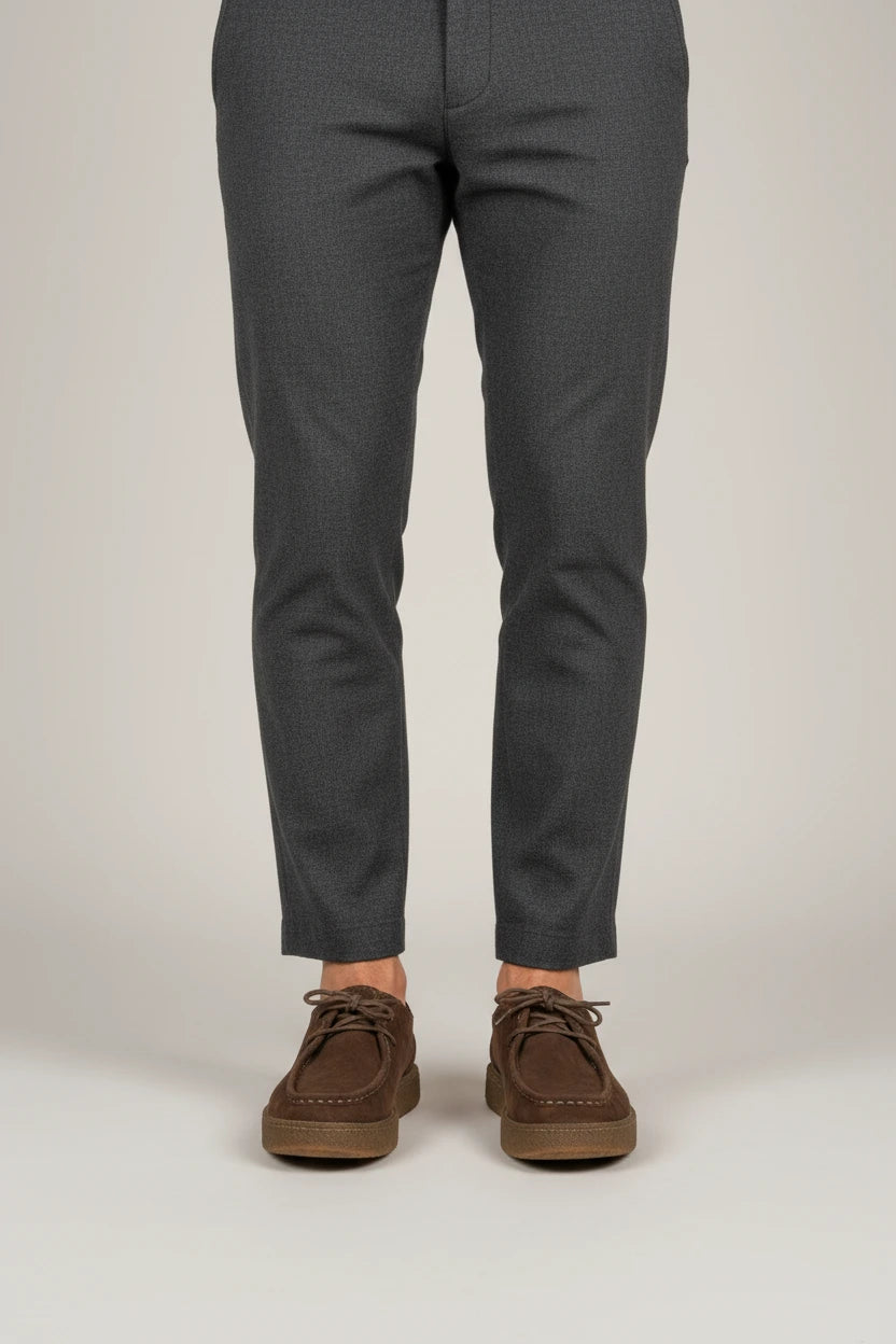 Felix Suede Moccasin - Dark Brown - front on-foot
