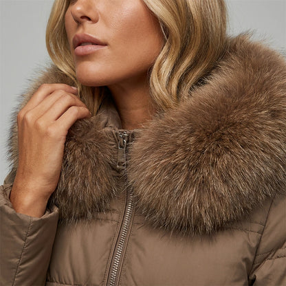 Freya Designer Winter Parka - Brown