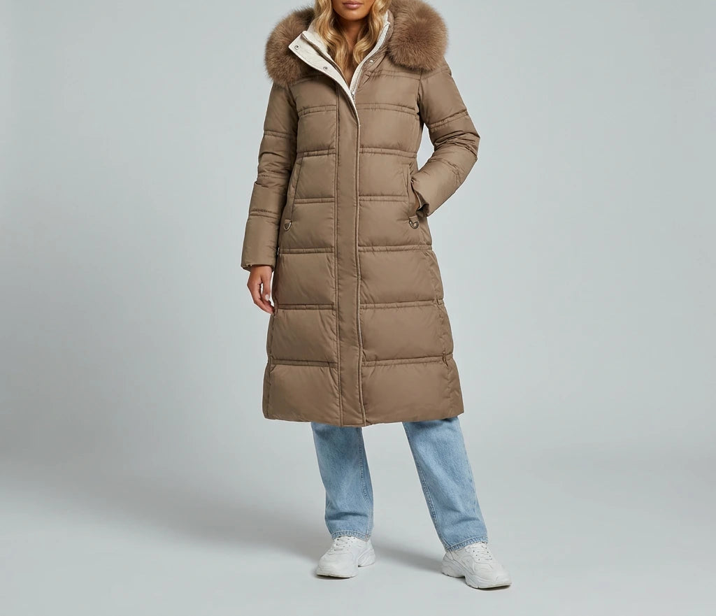 Freya Designer Winter Parka - Brown