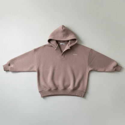 Maren Hooded Popover Sweatshirt - Pink