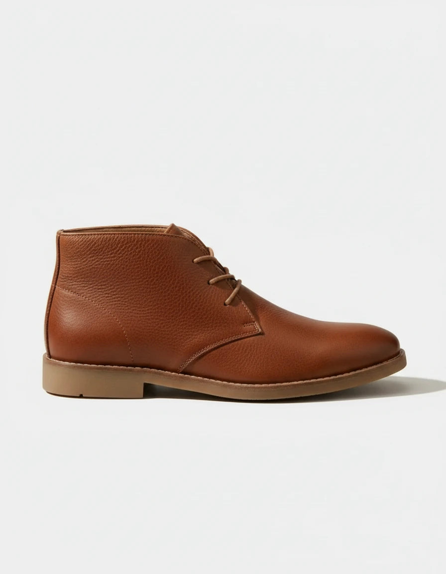 Valelus Muhammad Full-Grain Leather Chukka Boots in Brown, profile product shot