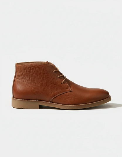 Valelus Muhammad Full-Grain Leather Chukka Boots in Brown, profile product shot