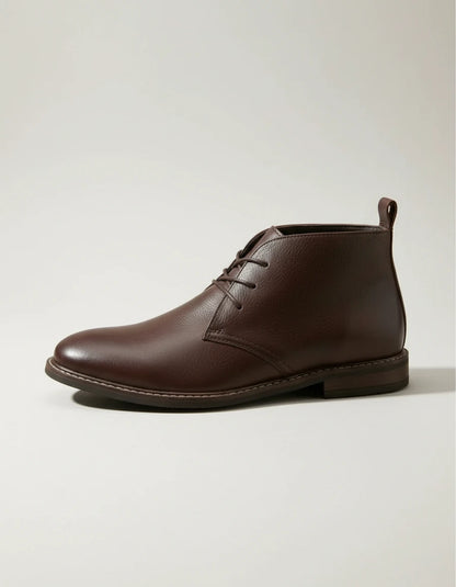Valelus Muhammad Full-Grain Leather Chukka Boots in Coffee, profile product shot