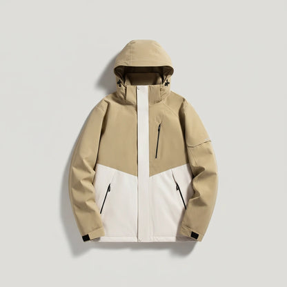 Nora Windbreaker Jacket with Hood - Beige