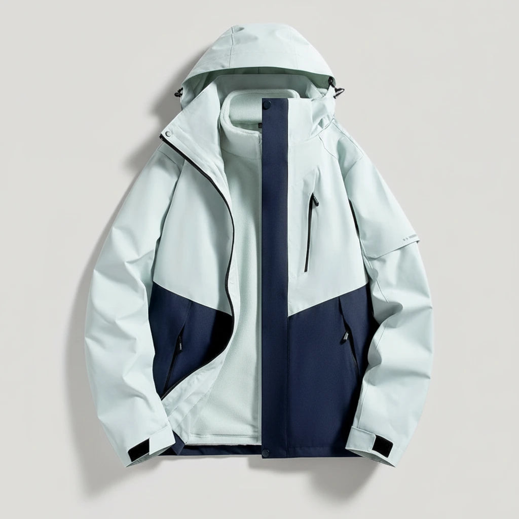Nora Windbreaker Jacket with Hood - Navy