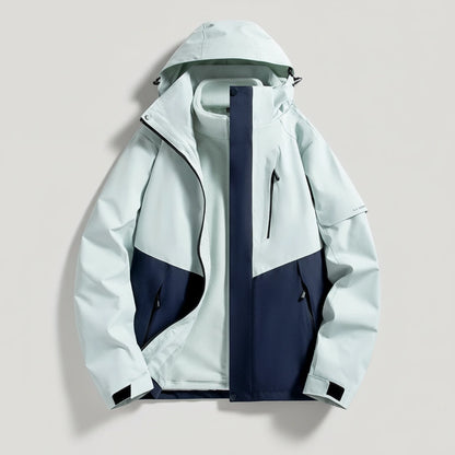 Nora Windbreaker Jacket with Hood - Navy