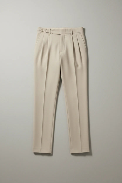 Oscar Pleated Trousers - Beige