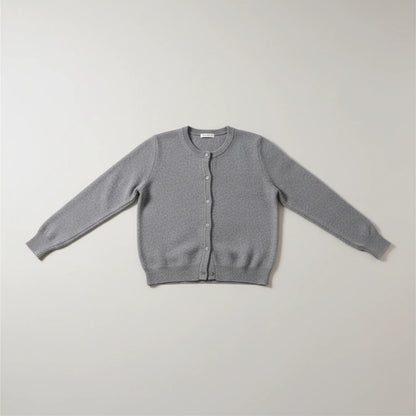 Ruby Soft Knit Cardigan - Grey flat lay