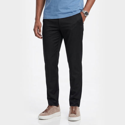 Slim-Fit Stretch Chino Trousers in Black
