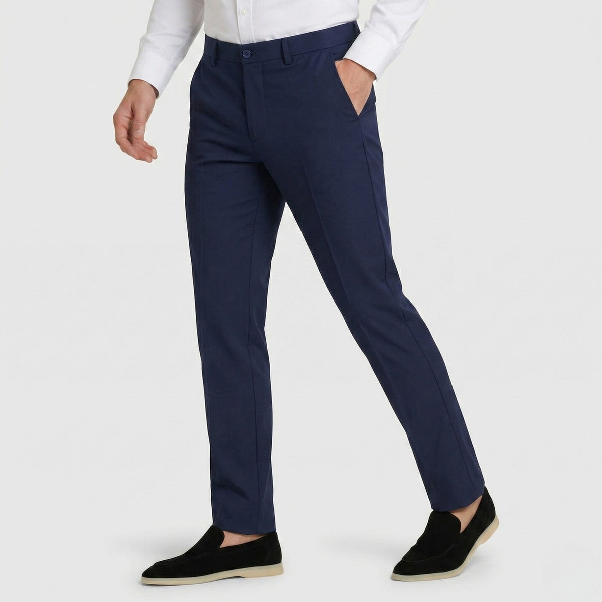 Slim-Fit Stretch Chino Trousers in Blue