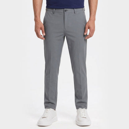 Slim-Fit Stretch Chino Trousers in Grey