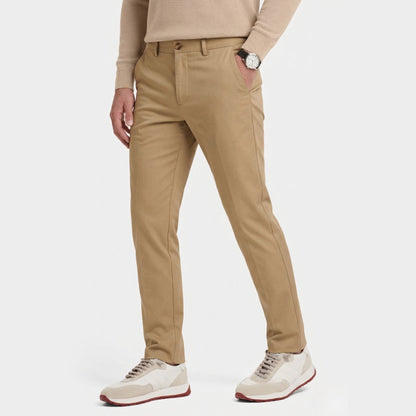 Slim-Fit Stretch Chino Trousers in Khaki