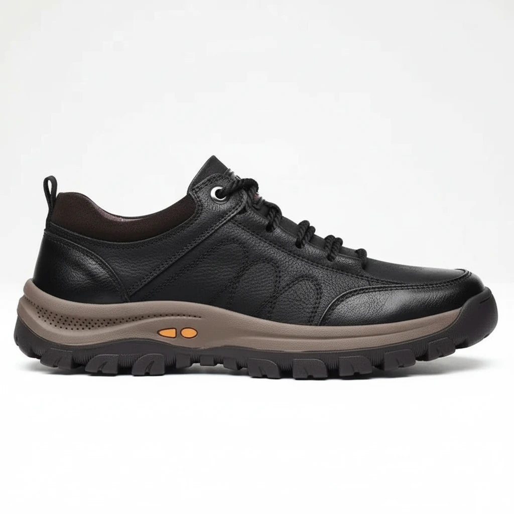 Valelus William Orthopedic Waterproof Casual Shoes in Black, profile product shot