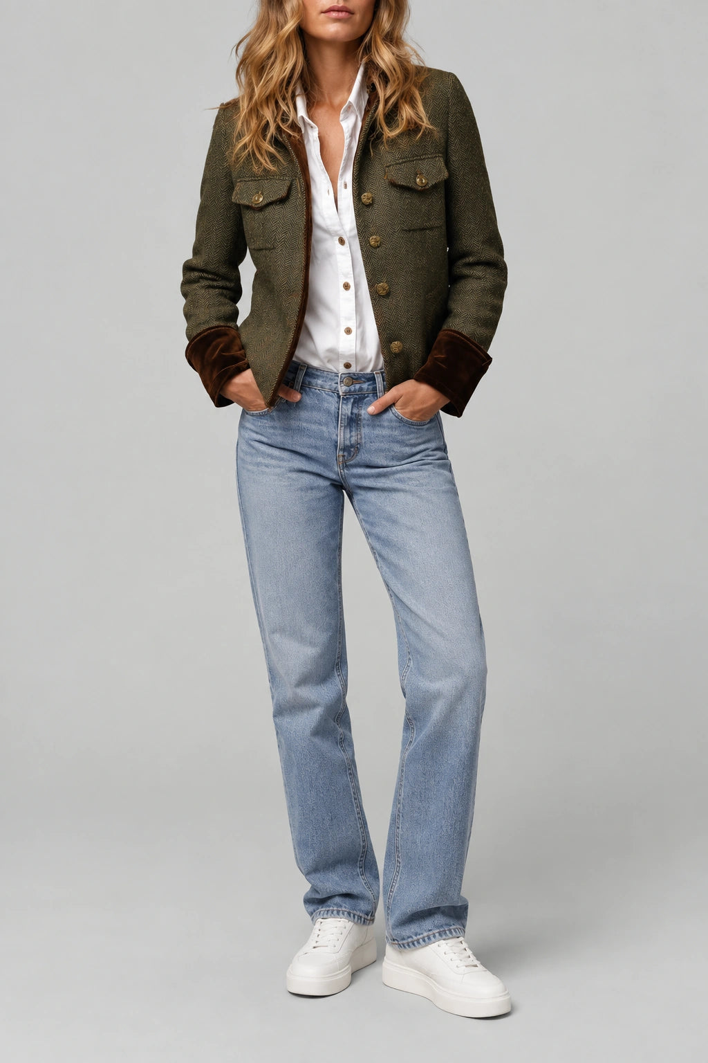 Women's Herringbone Tweed Jacket