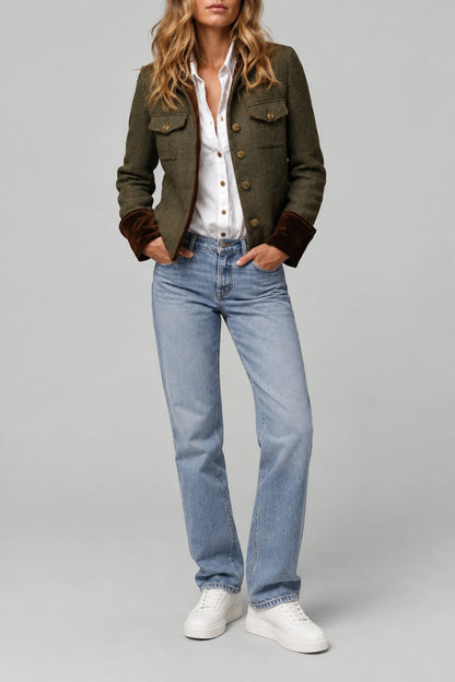 Women's Herringbone Tweed Jacket