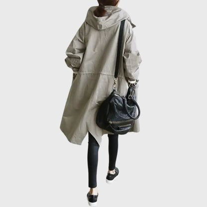 Waterproof Hooded Trench Coat - detail
