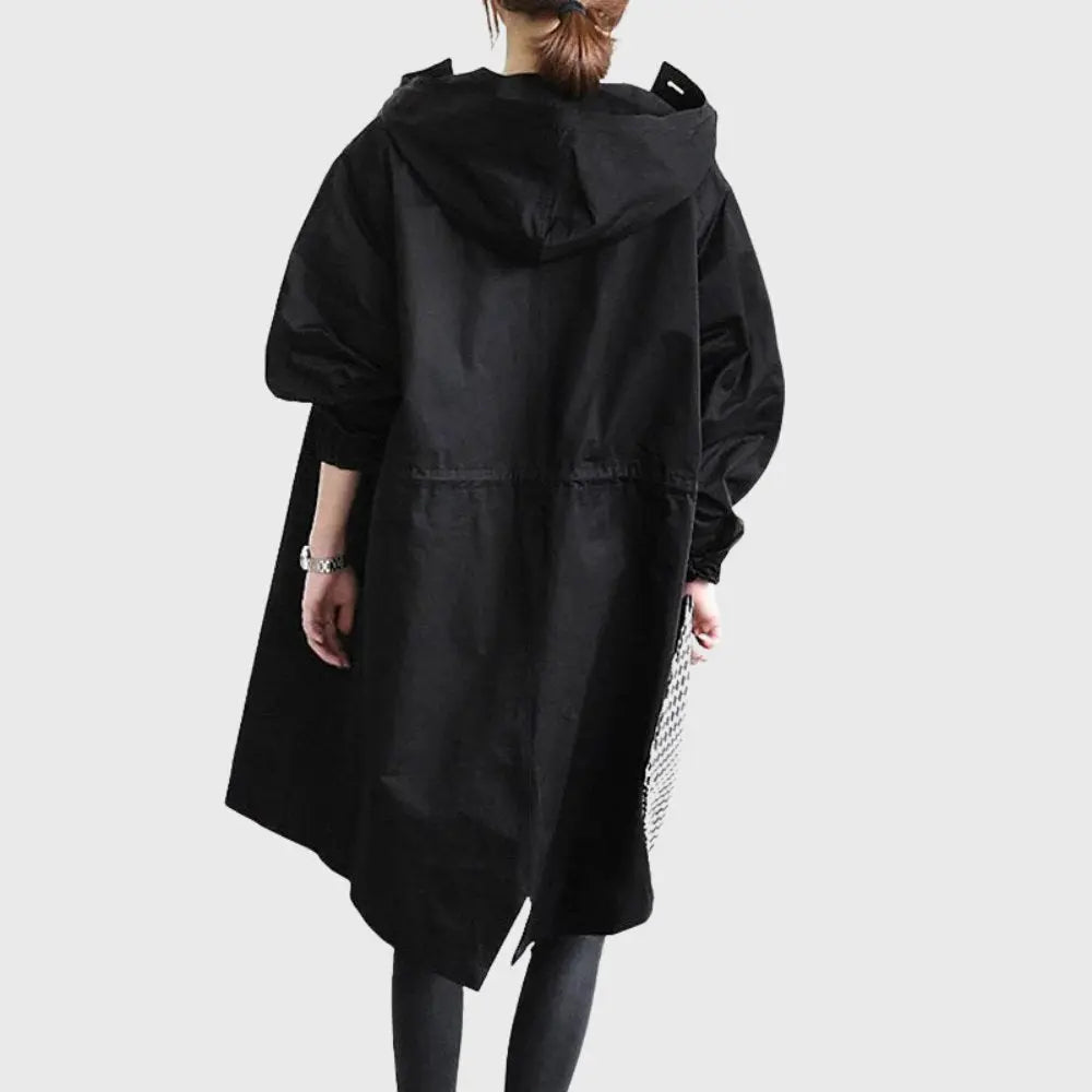 Waterproof Hooded Trench Coat - detail