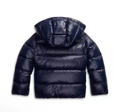 Quilted Hooded Jacket - Shiny Puffer Coat